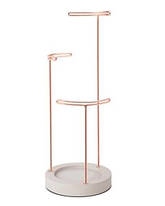 Umbra Tesora Jewellery Stand Concrete/Copper